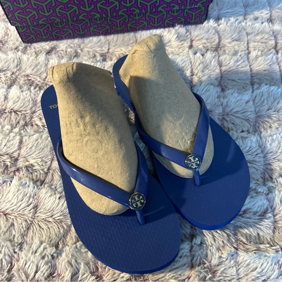 new tory burch Fresh BlueberryFlip Flops Size 5